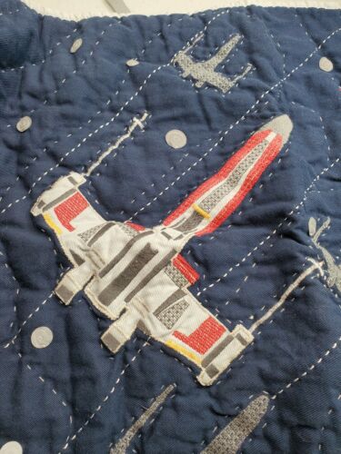 Pottery Barn Kids Stars Wars Millennium Falcon standard quilted sham “ETH” Mono - Fresh Stock Dated December 2025