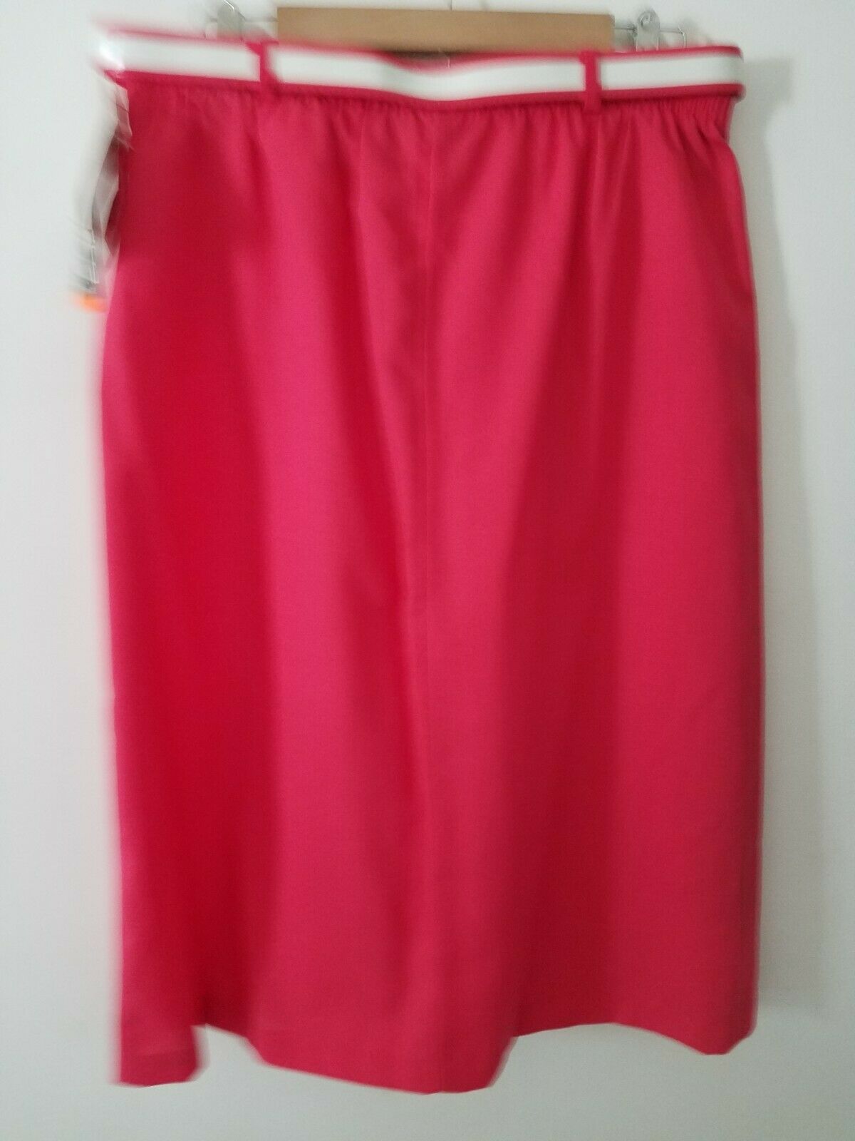 Vintage Cricket Lane Skirt 18 Coral Solid Belted Midi Pull On Elastic Waist New - Fresh Stock Dated February 2026