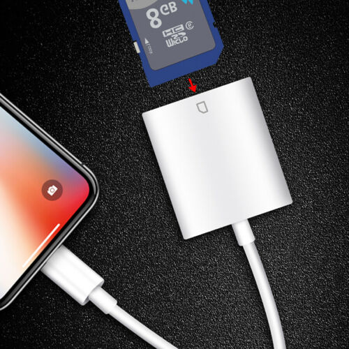 SD Card Reader for iPad iPhone11 XS XR 8 Camera Memory Card Adapter - Fresh Stock Dated December 2025