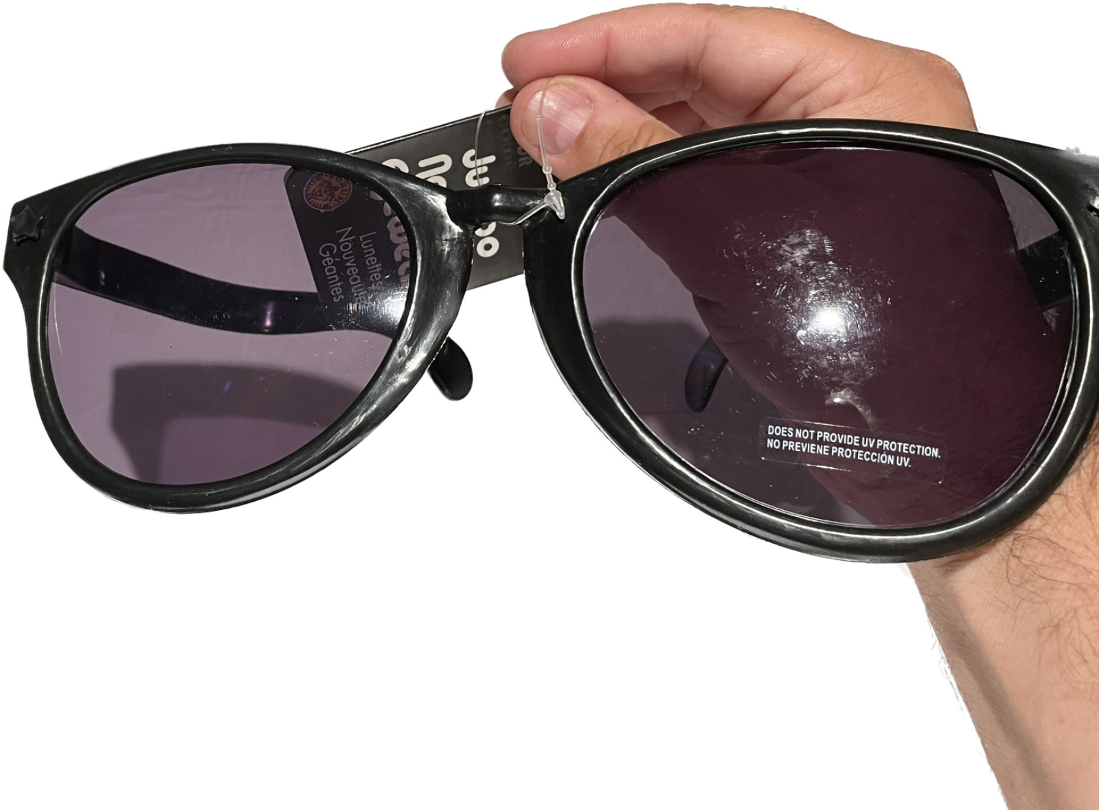 JUMBO BLACK EYE FRAME GLASSES BIG Lenses Clown Nerd Funny Giant Joke Sunglasses - Fresh Stock Dated December 2025