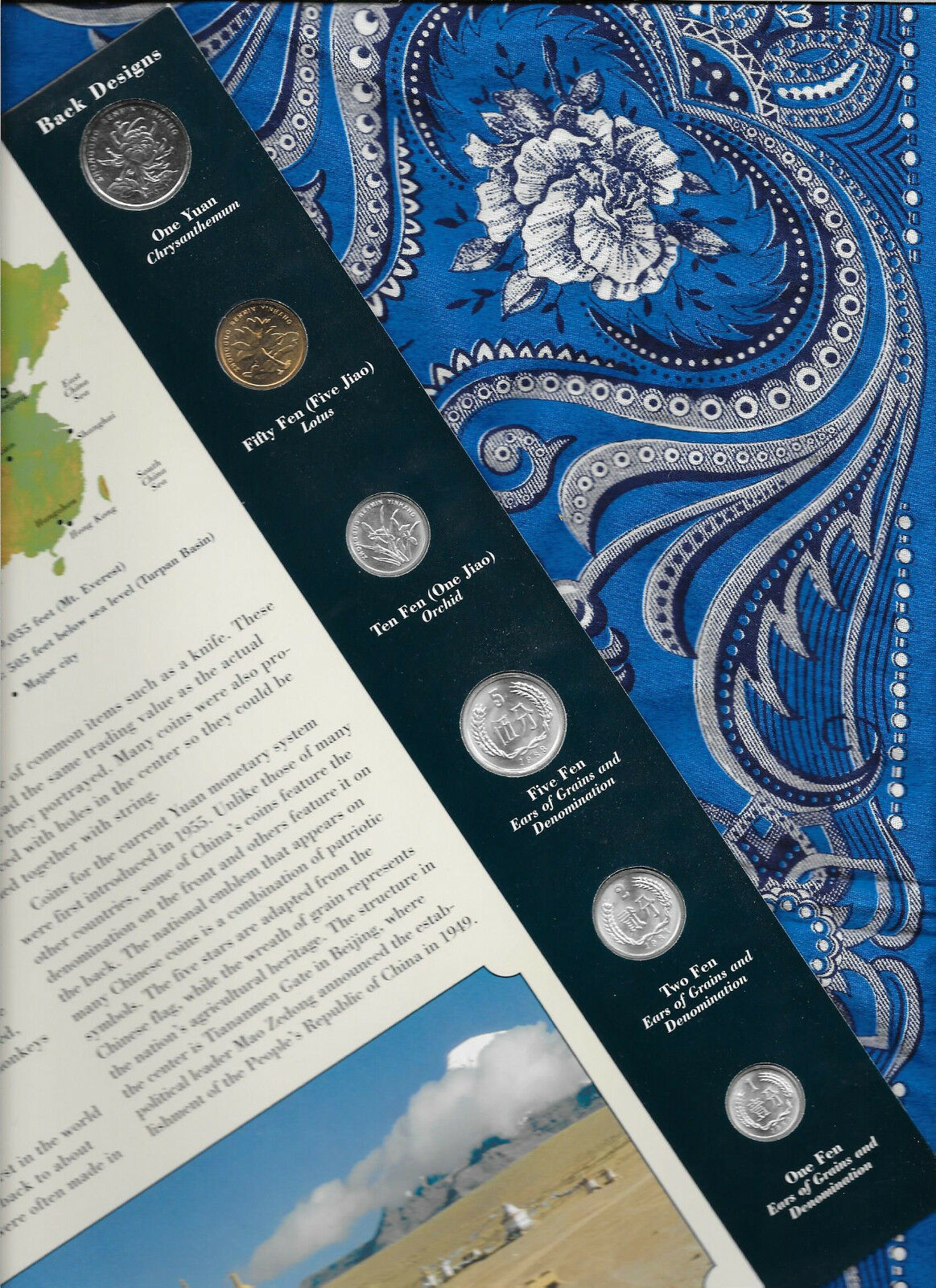 Coins from Around the World China 6 coin set UNC 1983 - 2003 1 Fen 1983 Yuan '03 - Fresh Stock Dated February 2026