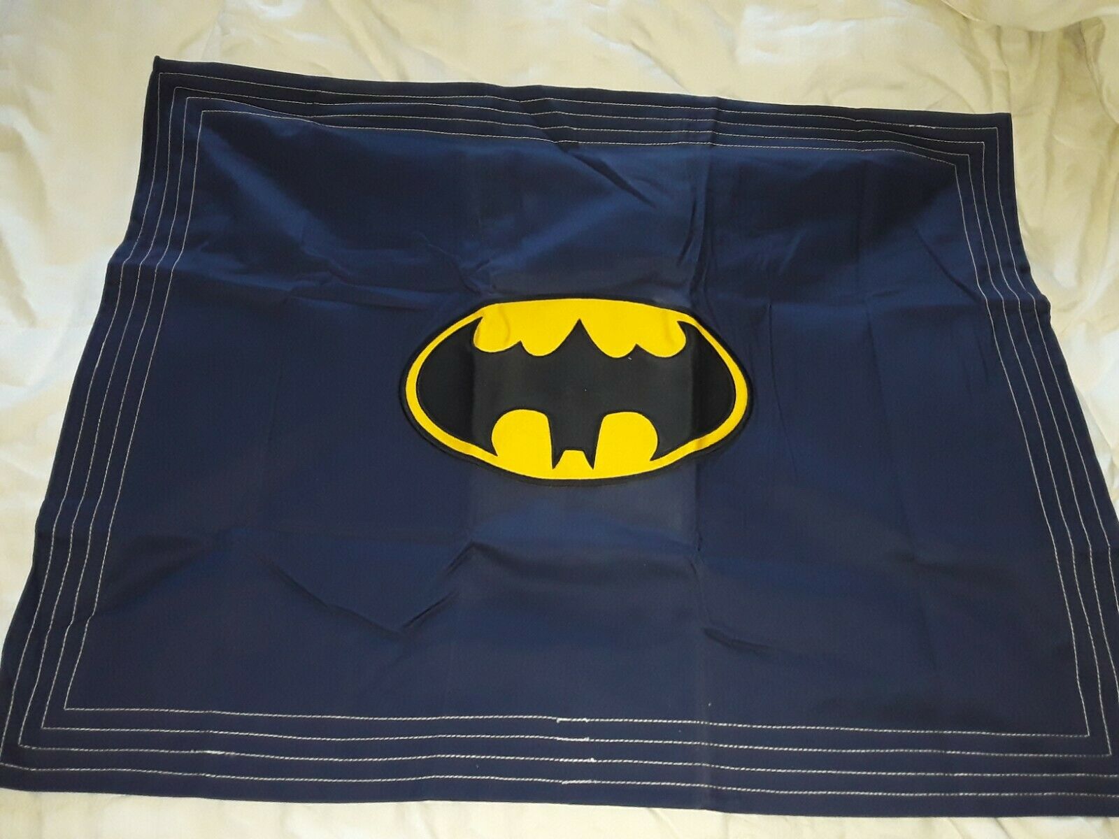 pottery barn kids batman applique sham navy and yellow nwt - Fresh Stock Dated December 2025