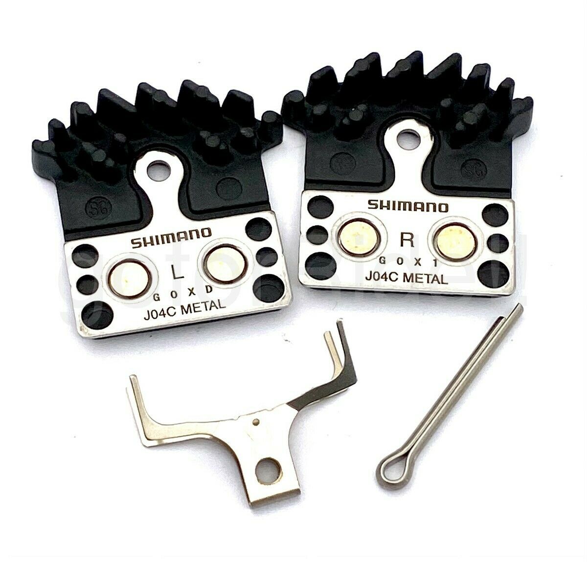 Shimano XTR,XT M9000/M8000 J04C Metal Disc Brake Pads W/Fin ICE TECH 1/2 Pair - Fresh Stock Dated February 2026