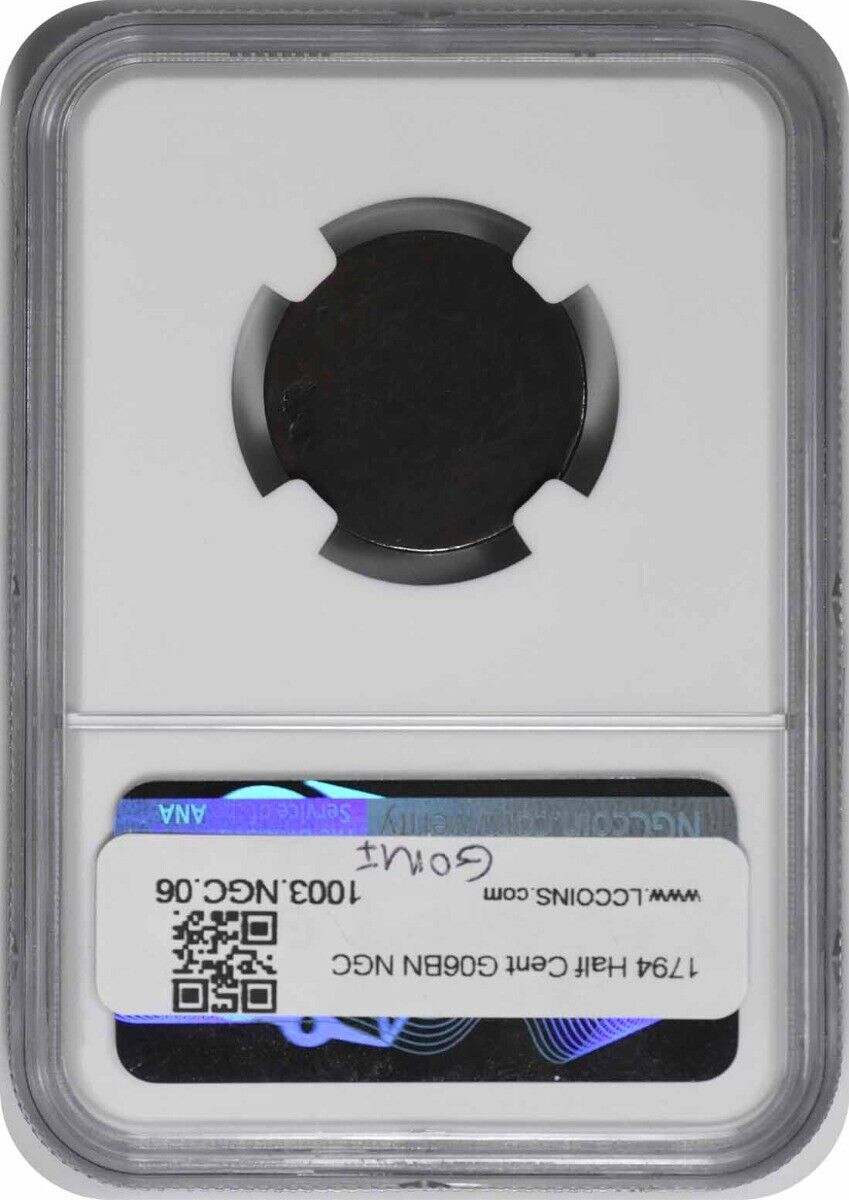 1794 Half Cent G06BN NGC - Fresh Stock Dated February 2026