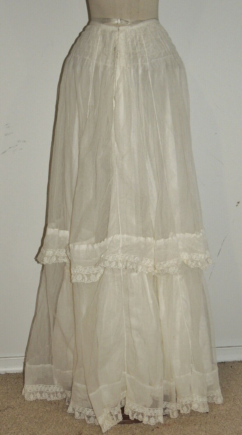 Edwardian White Skirt / Lace and Netting Sm - Fresh Stock Dated February 2026