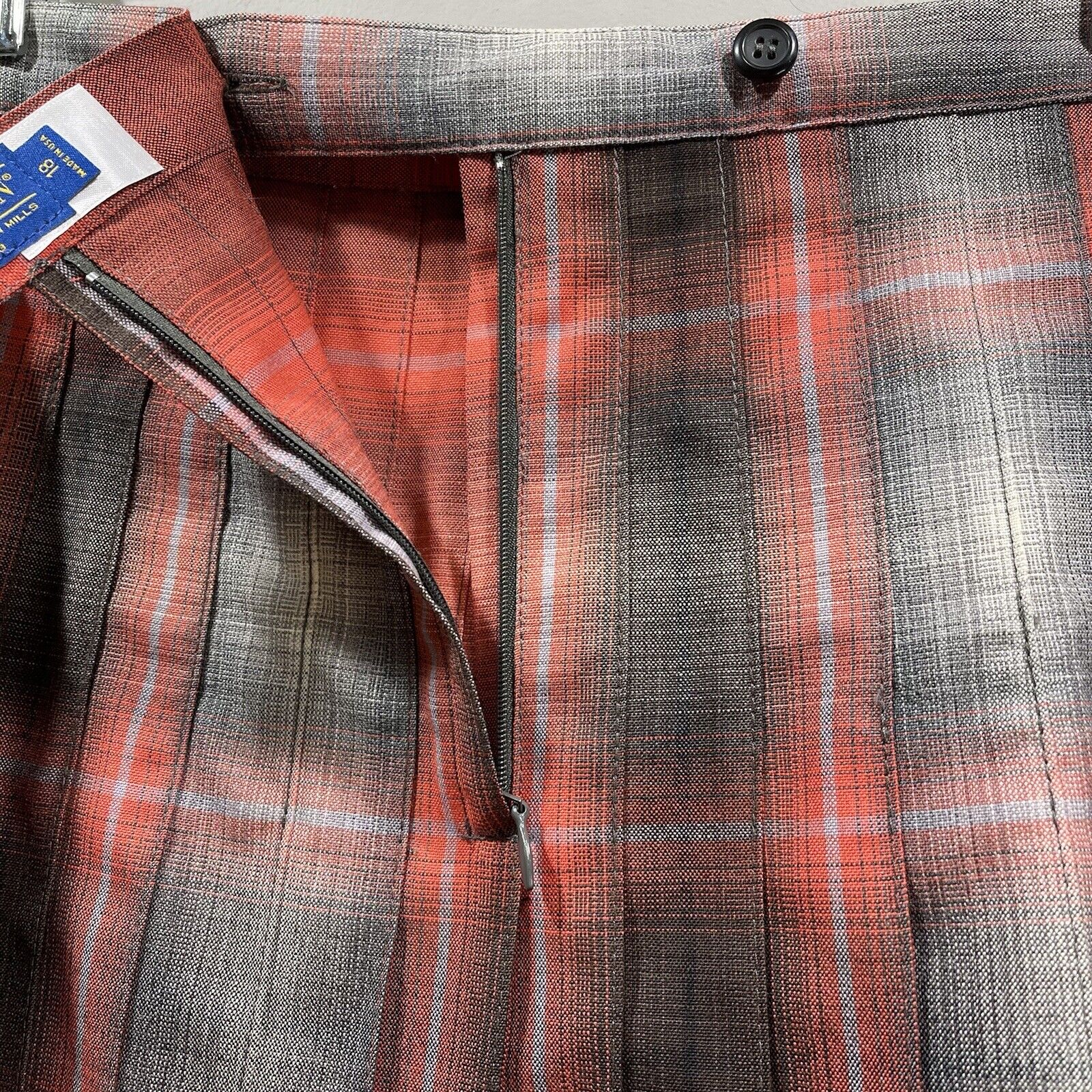 PENDLETON Vintage 100% Virgin Wool Reversible 360 Pleated Tartan Plaid Skirt 18 - Fresh Stock Dated March 2026