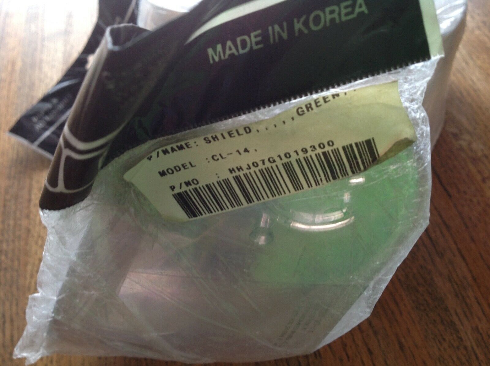 HJC CL-14 RST Helmet Shield Green 10-910, New Condition - Fresh Stock Dated December 2025