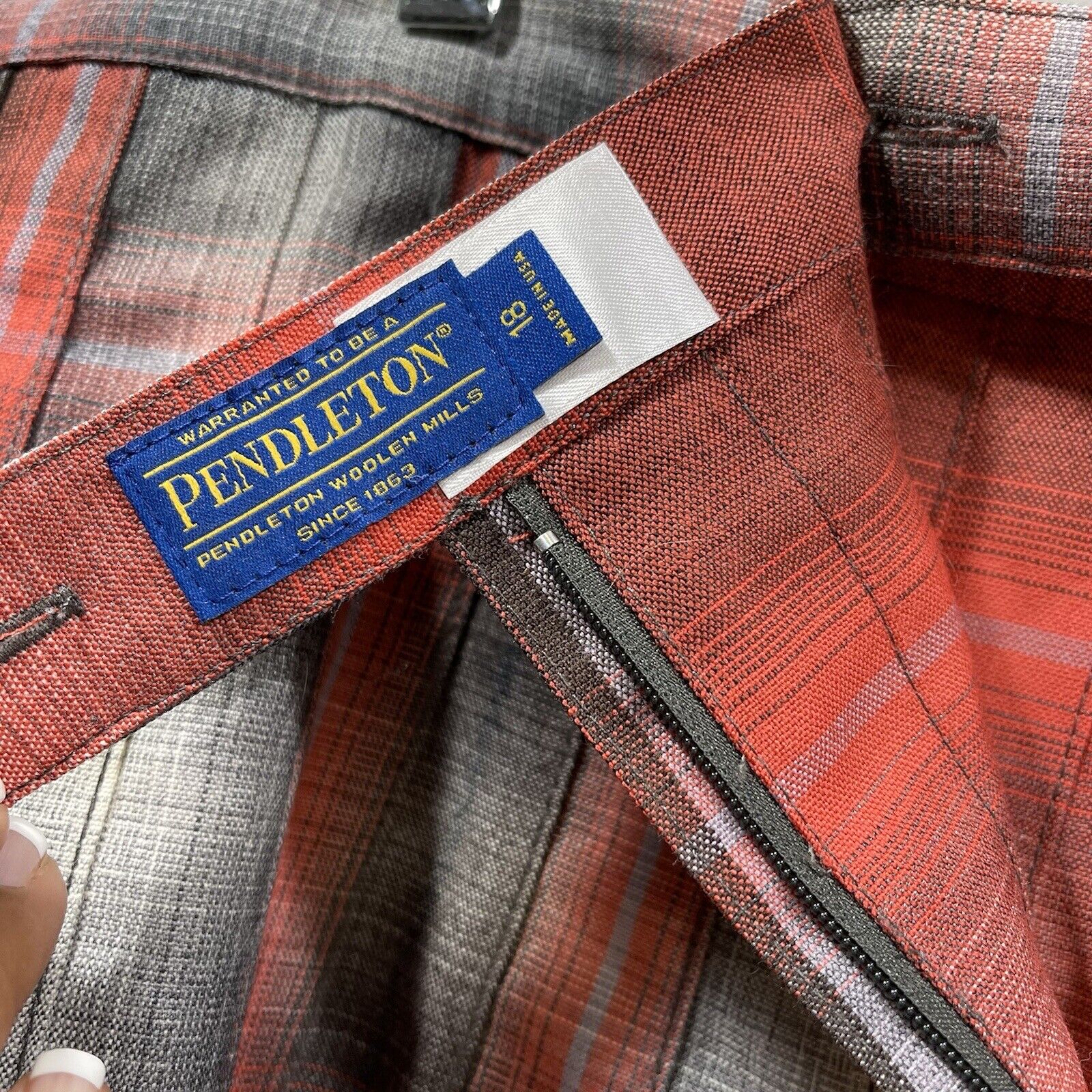 PENDLETON Vintage 100% Virgin Wool Reversible 360 Pleated Tartan Plaid Skirt 18 - Fresh Stock Dated March 2026