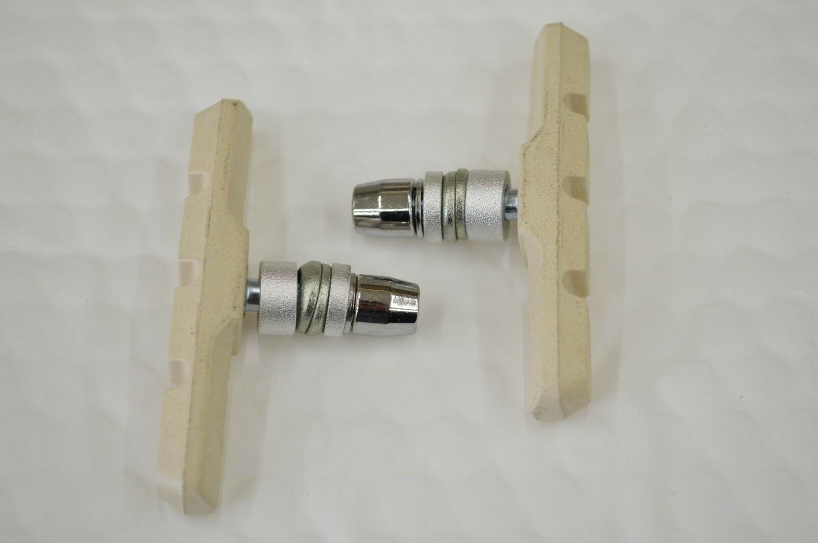 New WHITE 1 Pair V-Brake Pads Shoe 70mm  Road Mountain Bike Bicycle Pads Set - Fresh Stock Dated February 2026