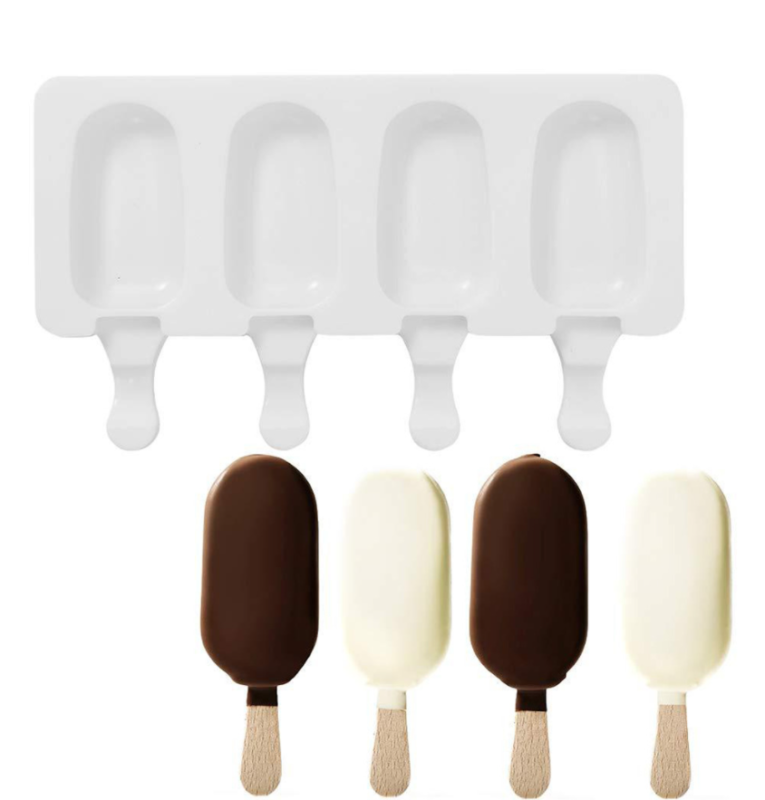4Pack Cell Popsicle Molds Silicone DIY Frozen Ice Cream Mold Ice Lolly Pop Maker - Fresh Stock Dated December 2025