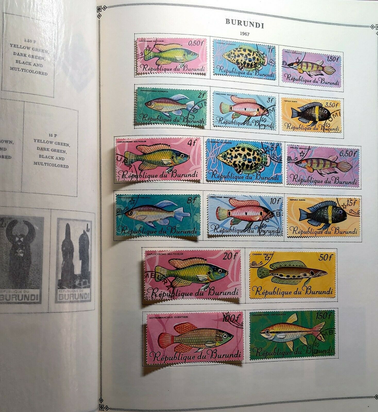 1962 to late 1970's Burundi Nice Collection in Hard Cover Album over 300 stamps. - Fresh Stock Dated December 2025