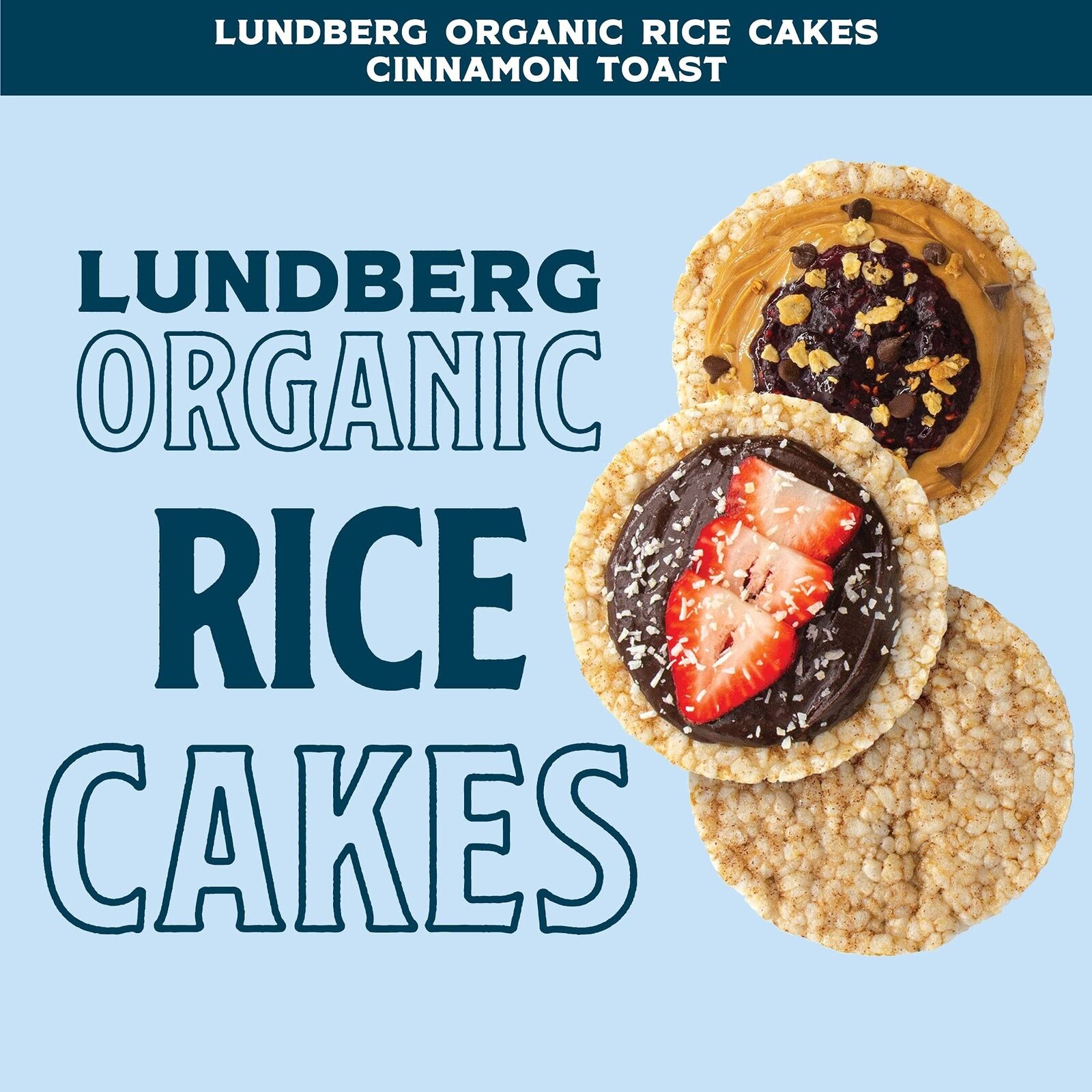 Lundberg Organic Brown Rice Cakes, Cinnamon Toast, 9.5oz, Gluten-Free, Vegan,... - Fresh Stock Dated February 2026