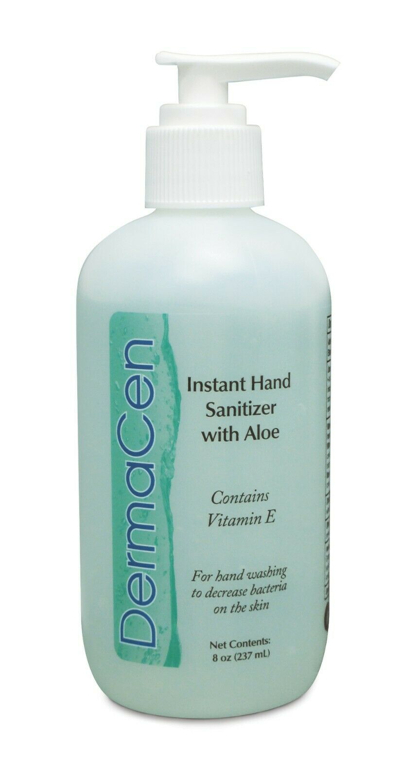 Instant Hand Sanitizer with Aloe & 70% Alcohol DermaCen 8 oz bottles, Case of 24 - Fresh Stock Dated February 2026