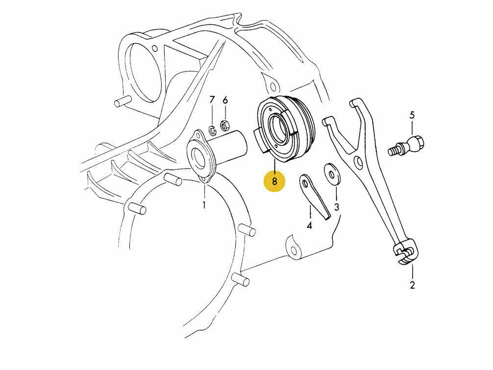 Porsche 911 Transmission Throw Out Bearing 91111608102 - Fresh Stock Dated February 2026