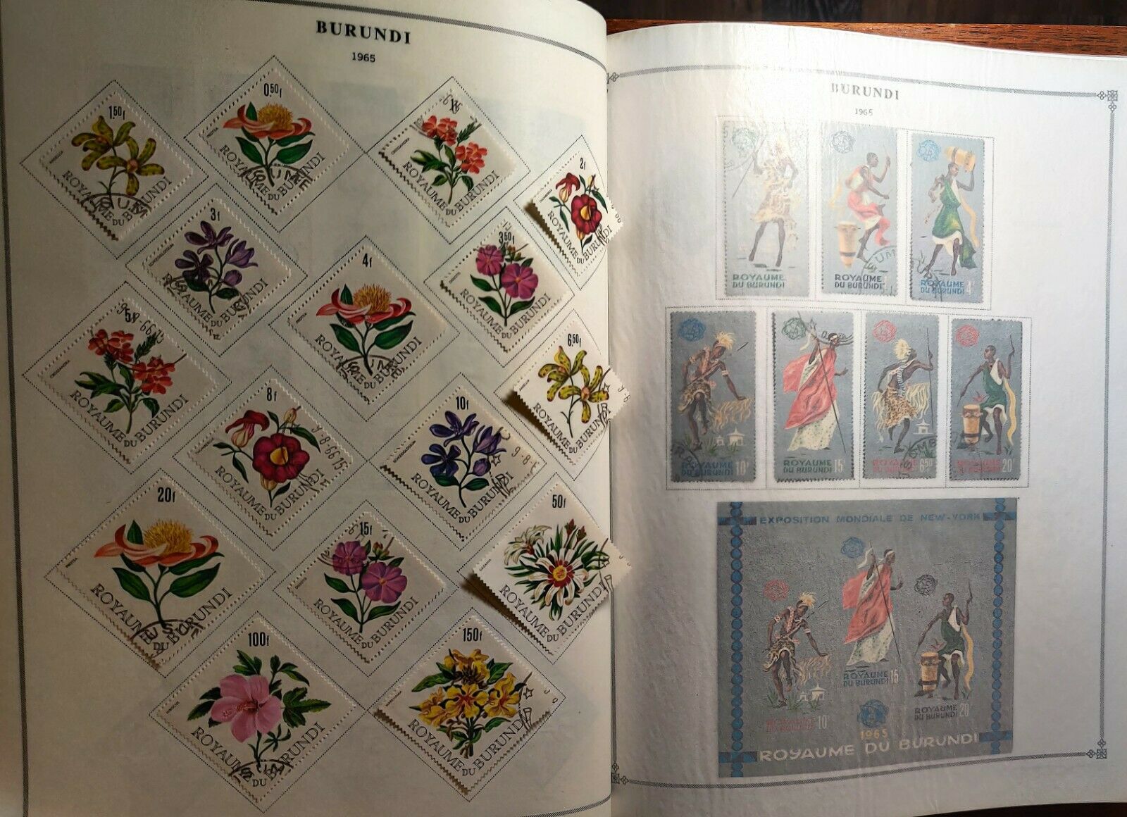 1962 to late 1970's Burundi Nice Collection in Hard Cover Album over 300 stamps. - Fresh Stock Dated December 2025