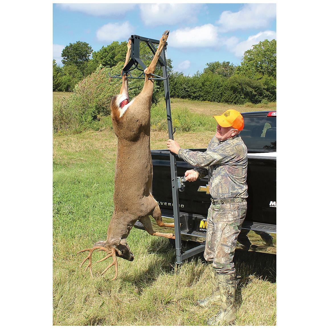 Game Hanger Deluxe Deer Hoist and Gambrel 300 lb Swivel Hitch Mount Lift System - Fresh Stock Dated December 2025