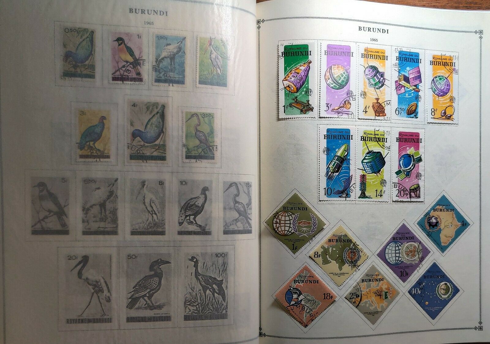 1962 to late 1970's Burundi Nice Collection in Hard Cover Album over 300 stamps. - Fresh Stock Dated December 2025