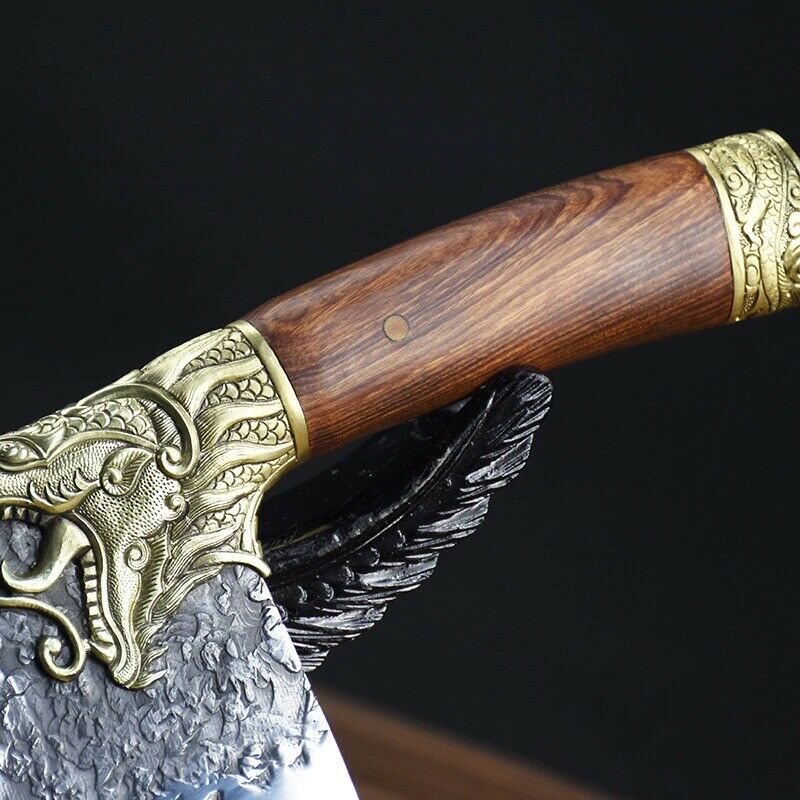 Kitchen Chef knife Handmade fixed blade cleaver sharp Figured meat knives Tools - Fresh Stock Dated December 2025