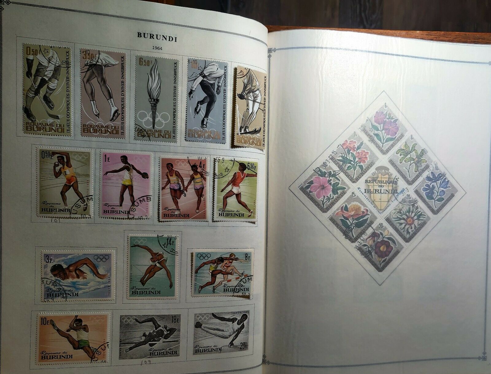 1962 to late 1970's Burundi Nice Collection in Hard Cover Album over 300 stamps. - Fresh Stock Dated December 2025