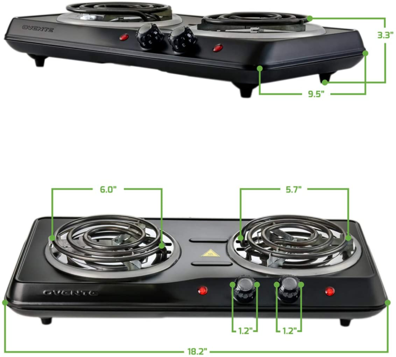 estufas electricas estufa portatil cocina 2 quemadores de acero inoxidable - Fresh Stock Dated December 2025