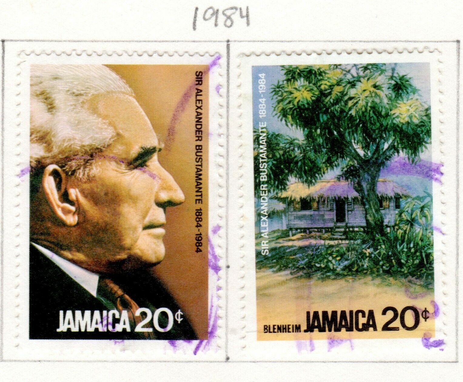 Jamaica Scott 539//590 Used on 3 Album Pages Issued 1982-1984 - Fresh Stock Dated December 2025