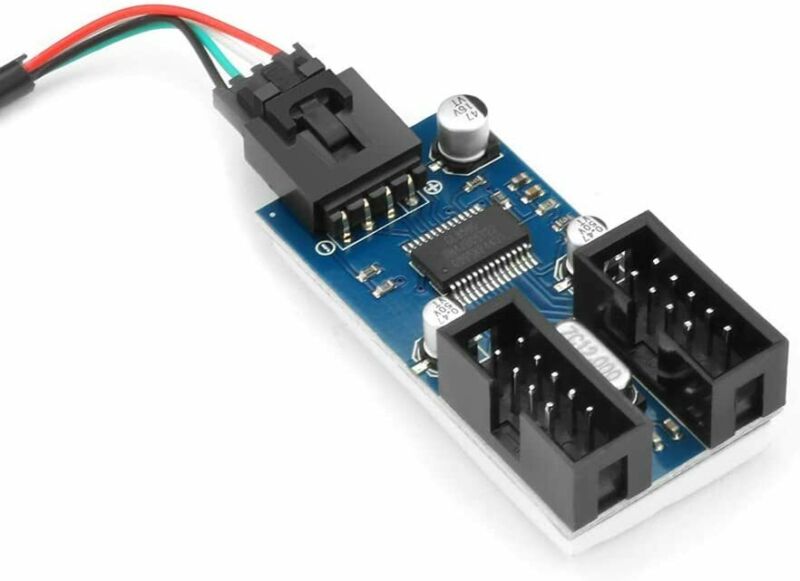 Rocketek Motherboard 9 pin Header Male 1 to 2 Female 1 2 - Fresh Stock Dated February 2026