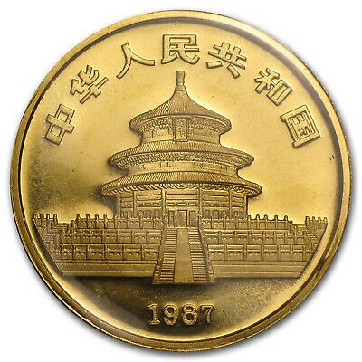 1987-S China 1 oz Gold Panda BU (Sealed) - SKU #10433 - Fresh Stock Dated February 2026