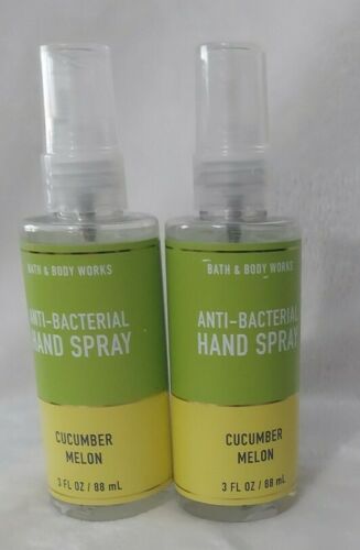 2-Pack Cucumber Melon NEW Anti-Bacterial Spray Sanitizer 3 oz Bath & Body Works - Fresh Stock Dated February 2026