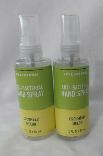 2-Pack Cucumber Melon NEW Anti-Bacterial Spray Sanitizer 3 oz Bath & Body Works - Fresh Stock Dated February 2026