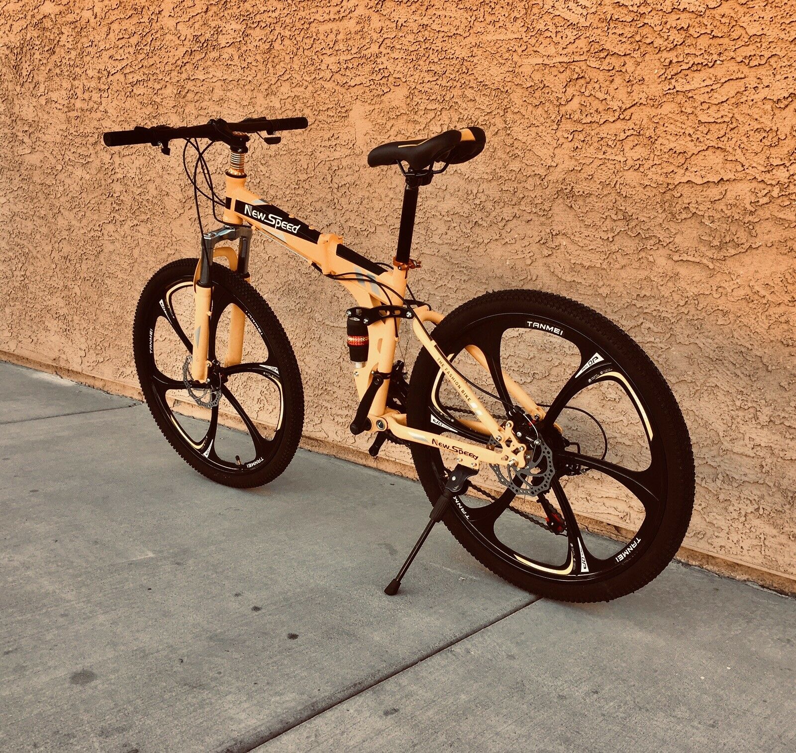 NEW FOLDING MOUNTAIN BIKE MTB 21 SPEED FULL SUSPENSION 26x17 - AUTHENTIC! - Fresh Stock Dated February 2026