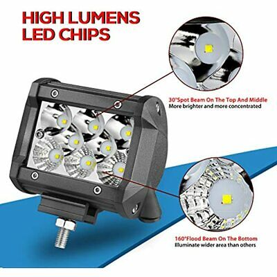 LED Pods, OFFROADTOWN 2pcs 4inch 128W Work Light Bar Off Road Driving Lights Fog - Fresh Stock Dated February 2026