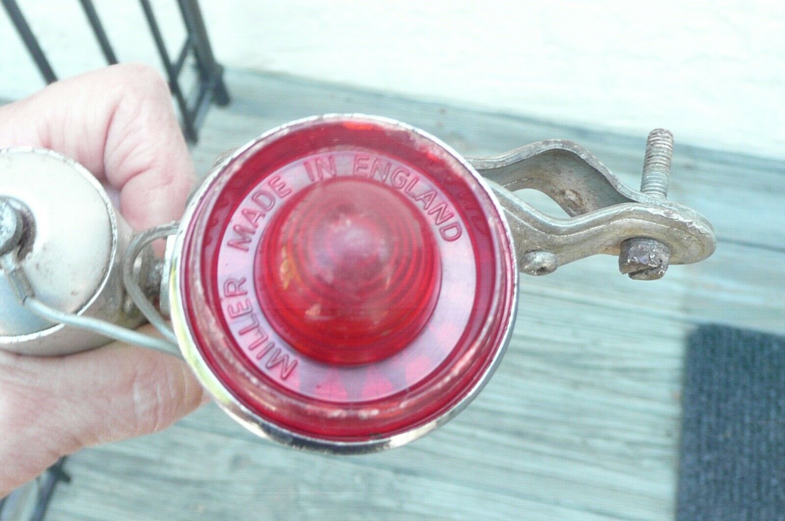 Bicycle taillight with generator works Miller taillamp lens/body made in England - Fresh Stock Dated February 2026