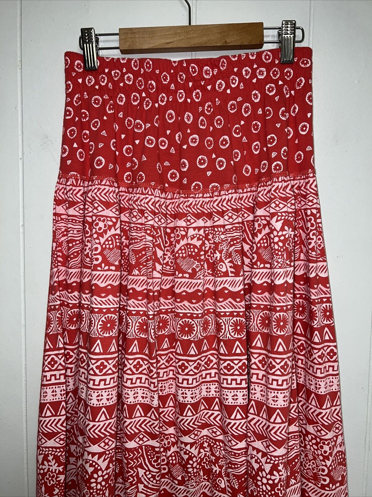 Carole Little Sport Vintage Red White Printed Midi Skirt Size M - Fresh Stock Dated March 2026