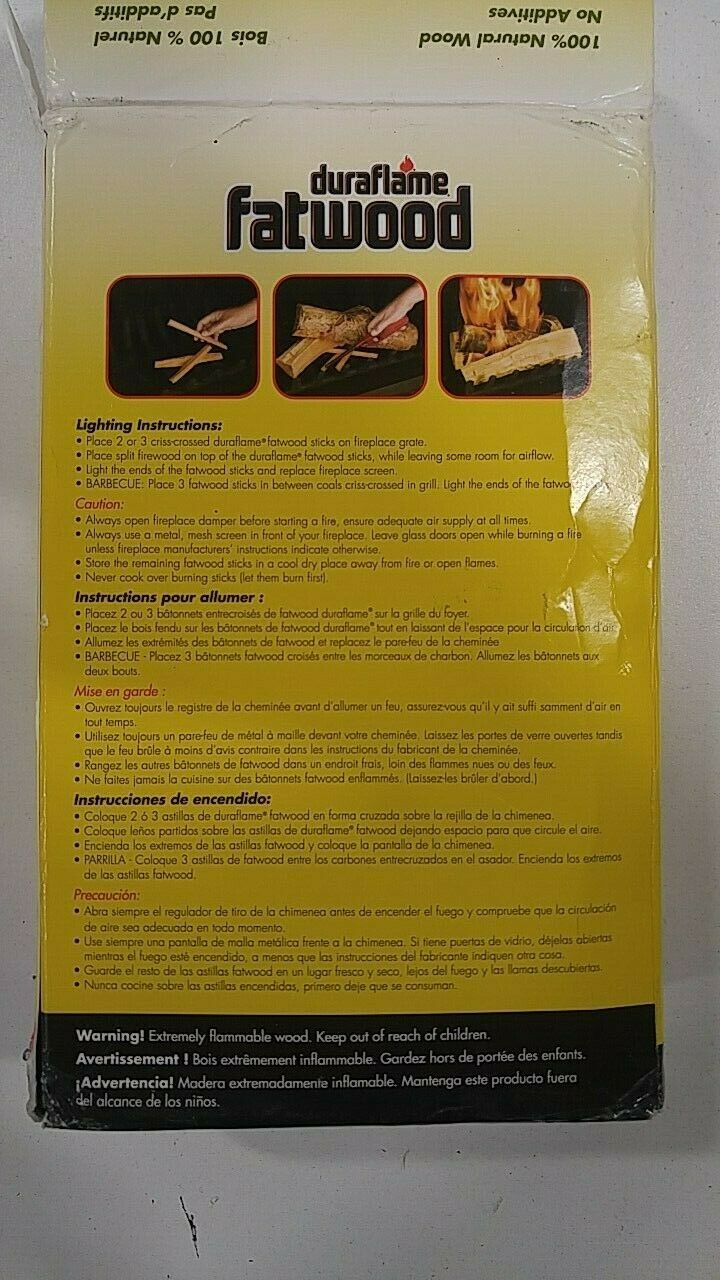 Duraflame 01249 Fatwood Wood Starters, 86.4 Cu. In. - Fresh Stock Dated December 2025
