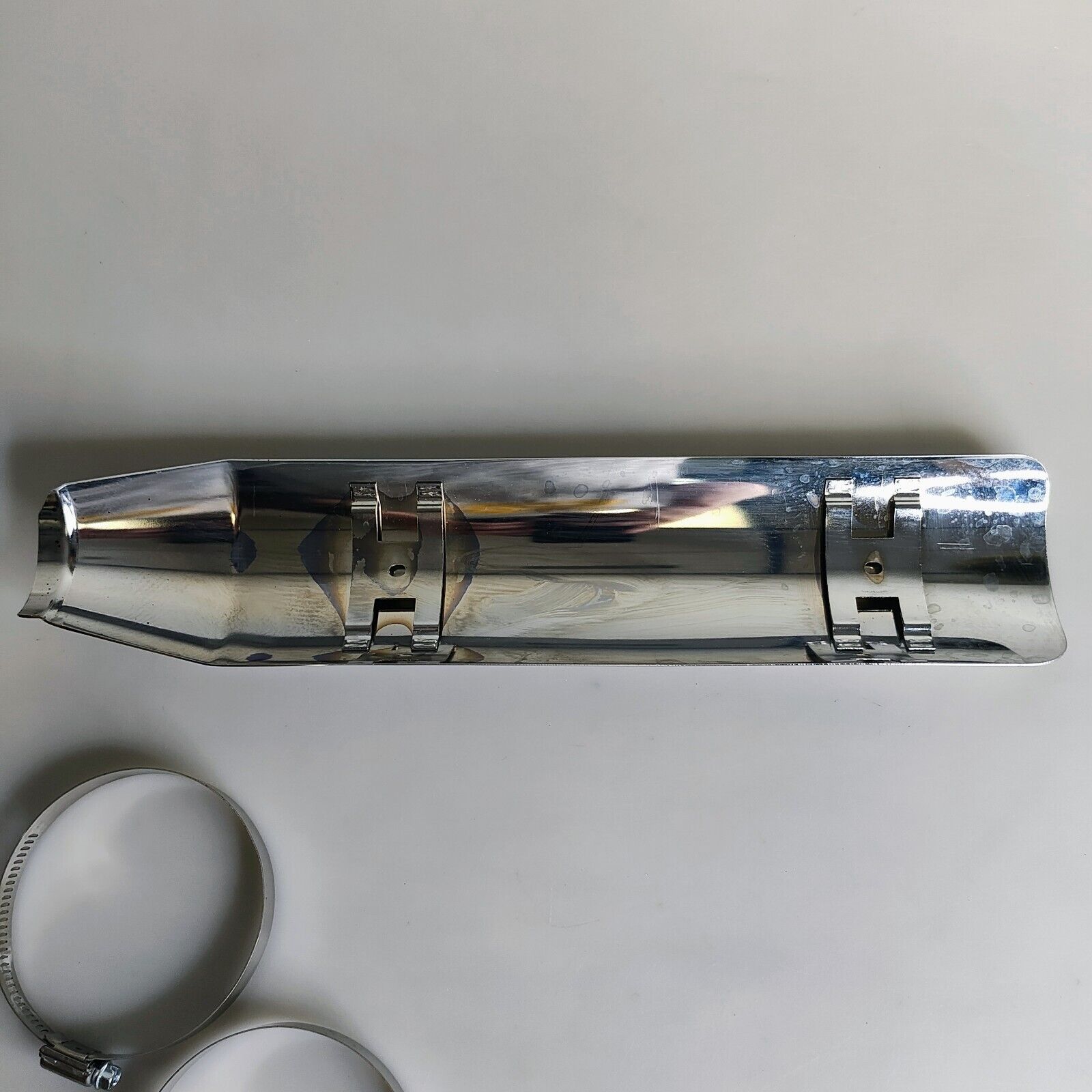 Harley Davidson 2000-Later Fatboy FXD OEM Chrome Muffler Heat Shield 65463-00 - Fresh Stock Dated February 2026