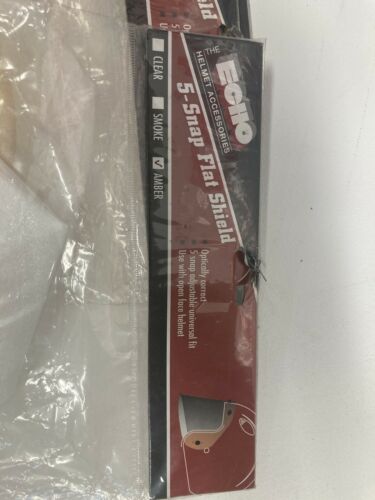 ECHO 5 SNAP FLAT HELMET SHIELD AMBER - Fresh Stock Dated February 2026