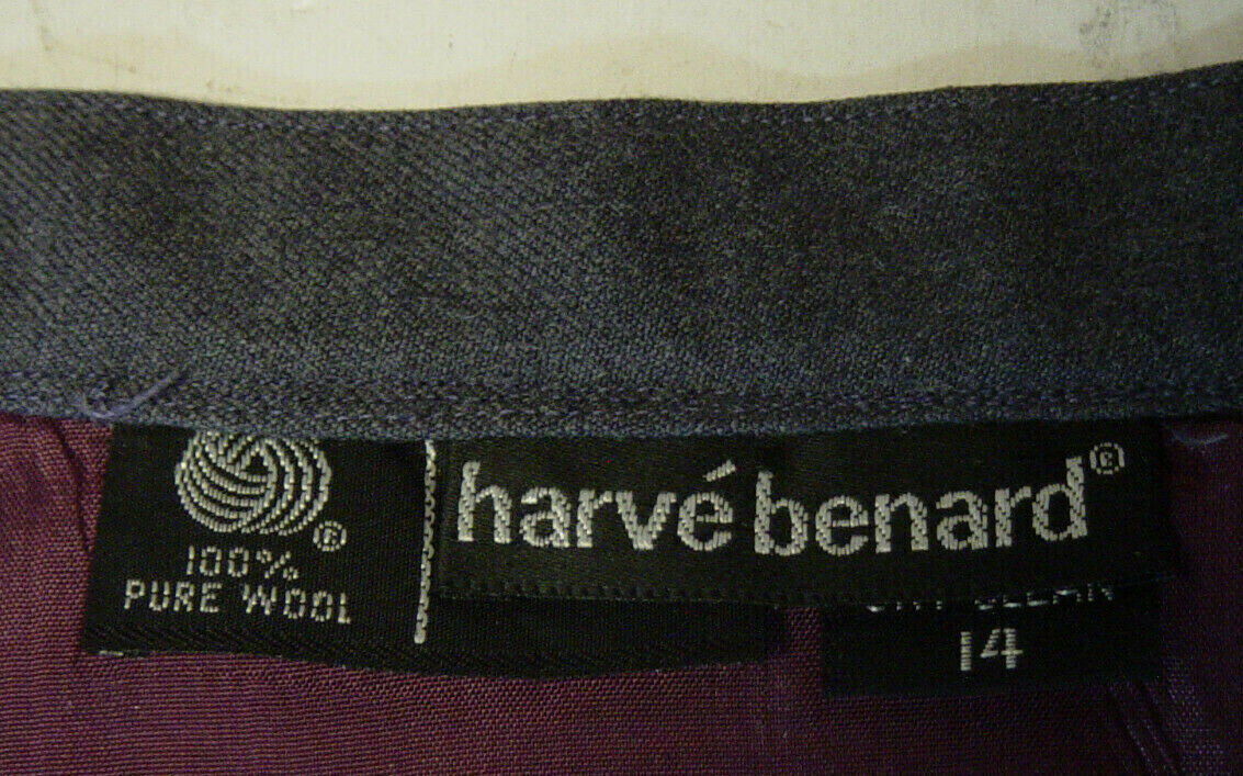 Harve Benard Womens Wrap Skirt Gray Wool 14 Pleated Lined Pockets Long Midi Vtg - Fresh Stock Dated March 2026