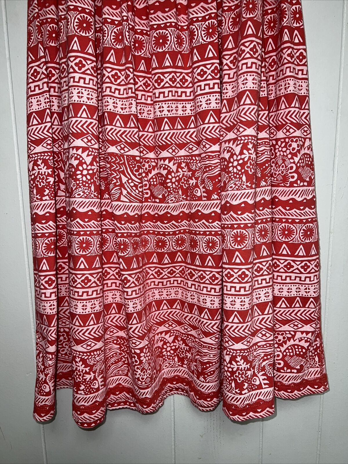 Carole Little Sport Vintage Red White Printed Midi Skirt Size M - Fresh Stock Dated March 2026