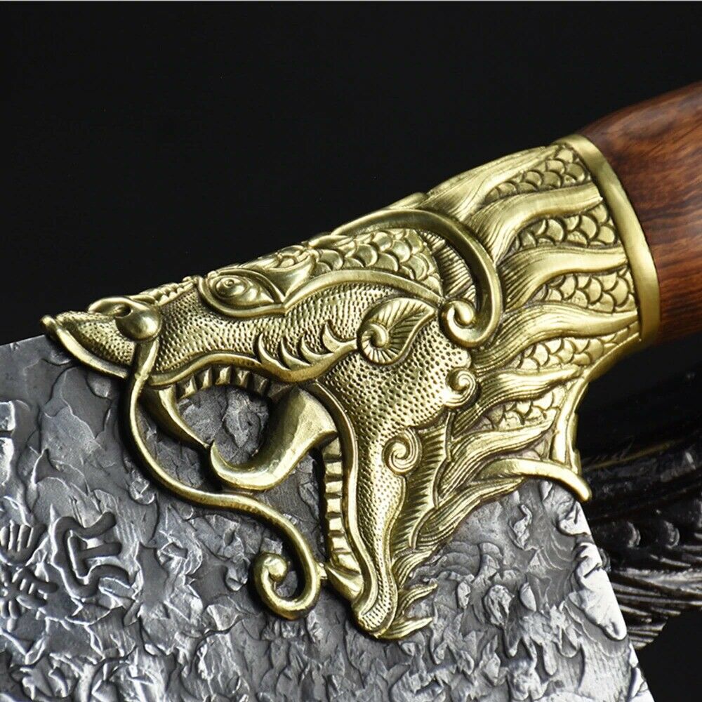 Kitchen Chef knife Handmade fixed blade cleaver sharp Figured meat knives Tools - Fresh Stock Dated December 2025