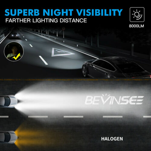 2x Motorcycle Low Beam Bulb For Suzuki GSXR600 GSXR750 GSXR1000 H7 LED Headlight - Fresh Stock Dated February 2026