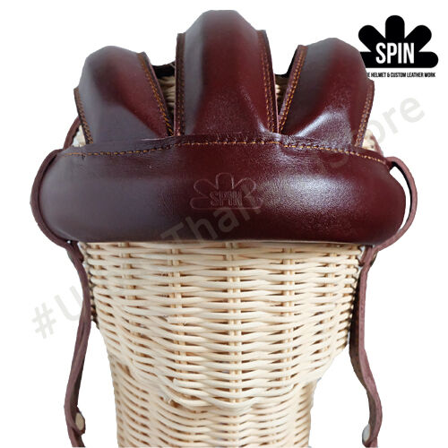 Vintage Cycling Bicycle Helmet Adult Genuine Leather L'eroica Italy Retro Hat - Fresh Stock Dated December 2025