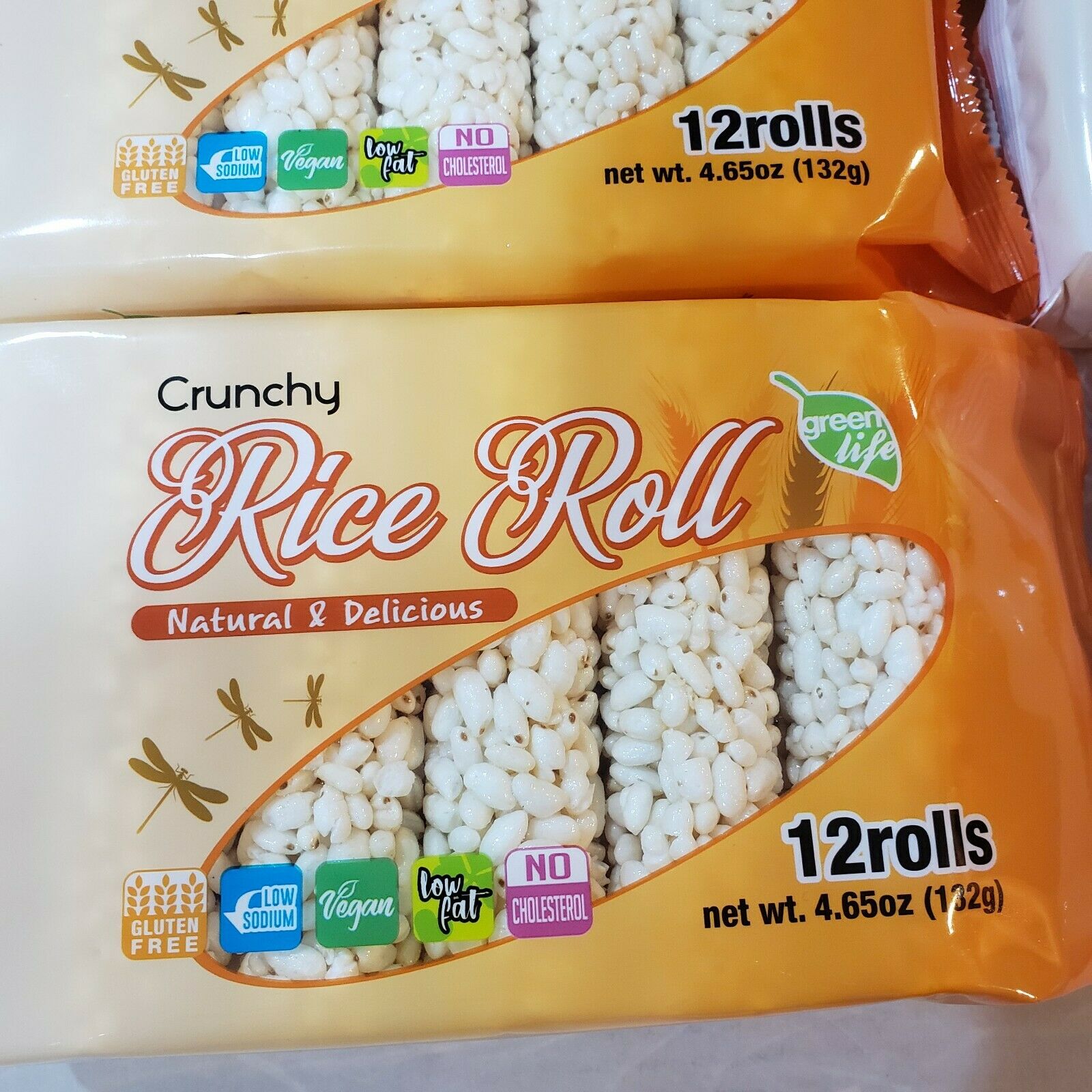 Lot of 5 x 12 Crunchy Rice Rolls Natural & Delicious 4.65 oz (132 g) 9/13/2021 - Fresh Stock Dated December 2025