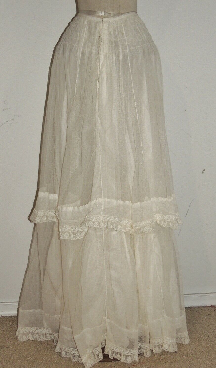 Edwardian White Skirt / Lace and Netting Sm - Fresh Stock Dated February 2026