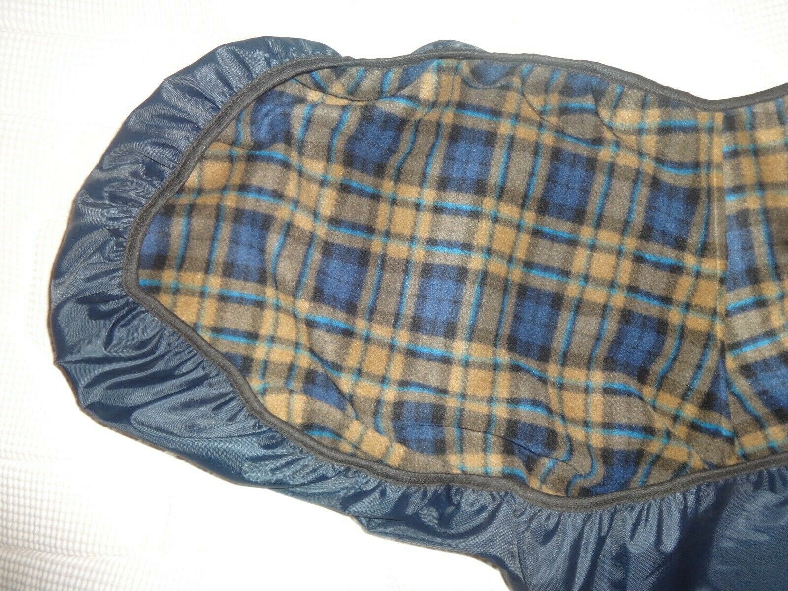 DOVER English BLUE Saddle Cover - Fitted - Vinyl, Soft Flannel - NICE - Fresh Stock Dated December 2025