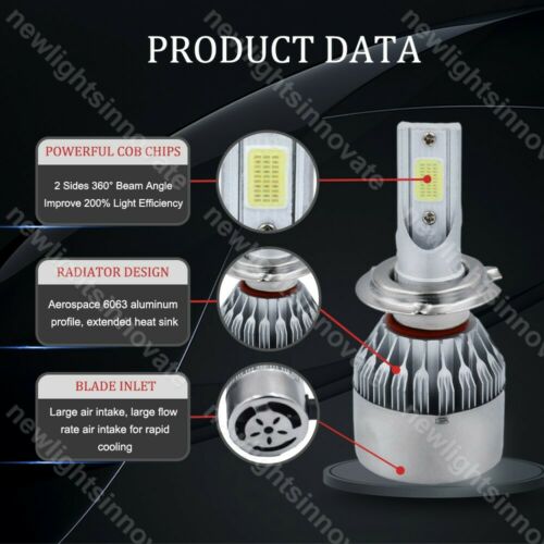 2x 4000LM 3000K H7 LED Bulb Headlight For Honda Goldwing GL1800 ABS Goldwing F6B - Fresh Stock Dated February 2026