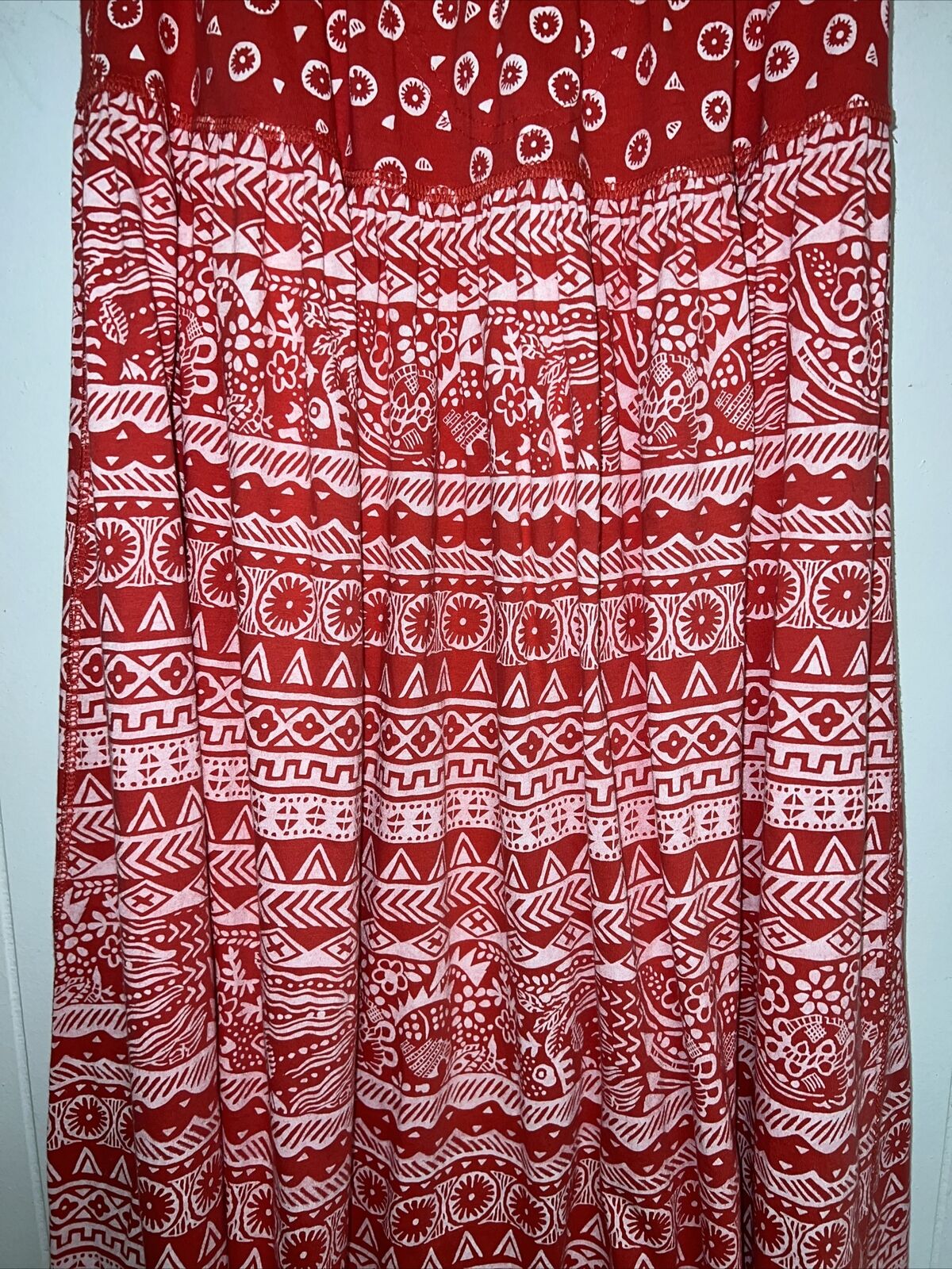 Carole Little Sport Vintage Red White Printed Midi Skirt Size M - Fresh Stock Dated March 2026
