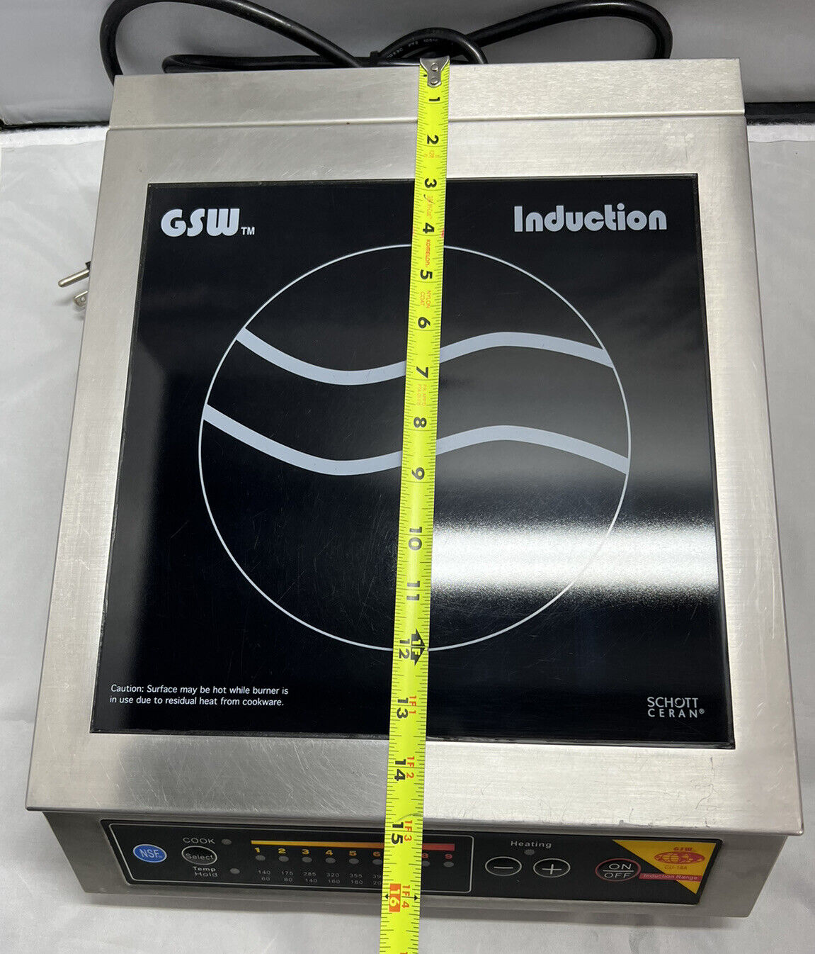 GSW CU-18A Commercial Portable Induction Cooktop Electric Countertop Stove - Fresh Stock Dated February 2026