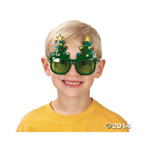 Christmas Tree Sunglasses Ugly Sweater Party Glasses Green Tacky Xmas Holiday - Fresh Stock Dated February 2026