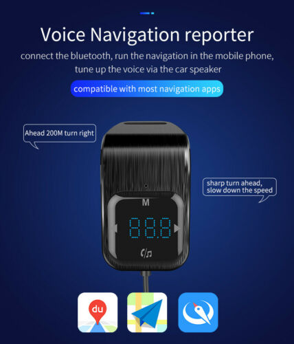 Bluetooth car FM Transmitter mp3 Player handfree Radio Adapter SD TF USB CHARGER - Fresh Stock Dated December 2025