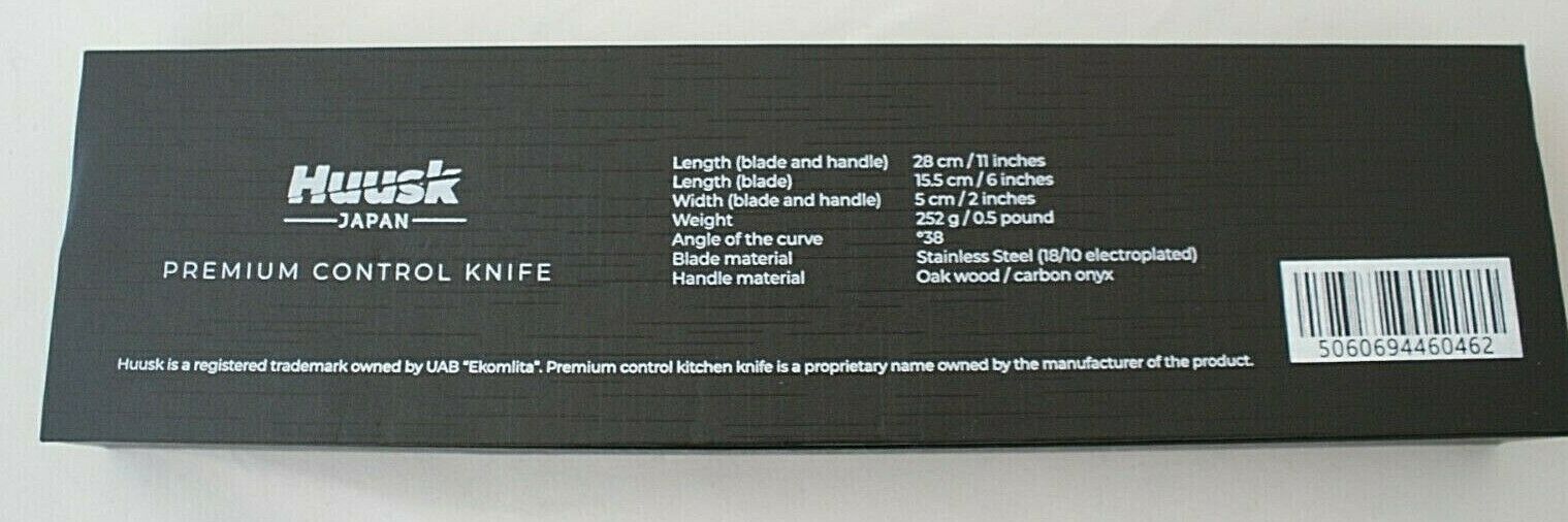 HUUSK Japanese Steel PREMIUM CONTROL CHEF KNIFE HANDMADE Perfectly Balanced, NEW - Fresh Stock Dated December 2025
